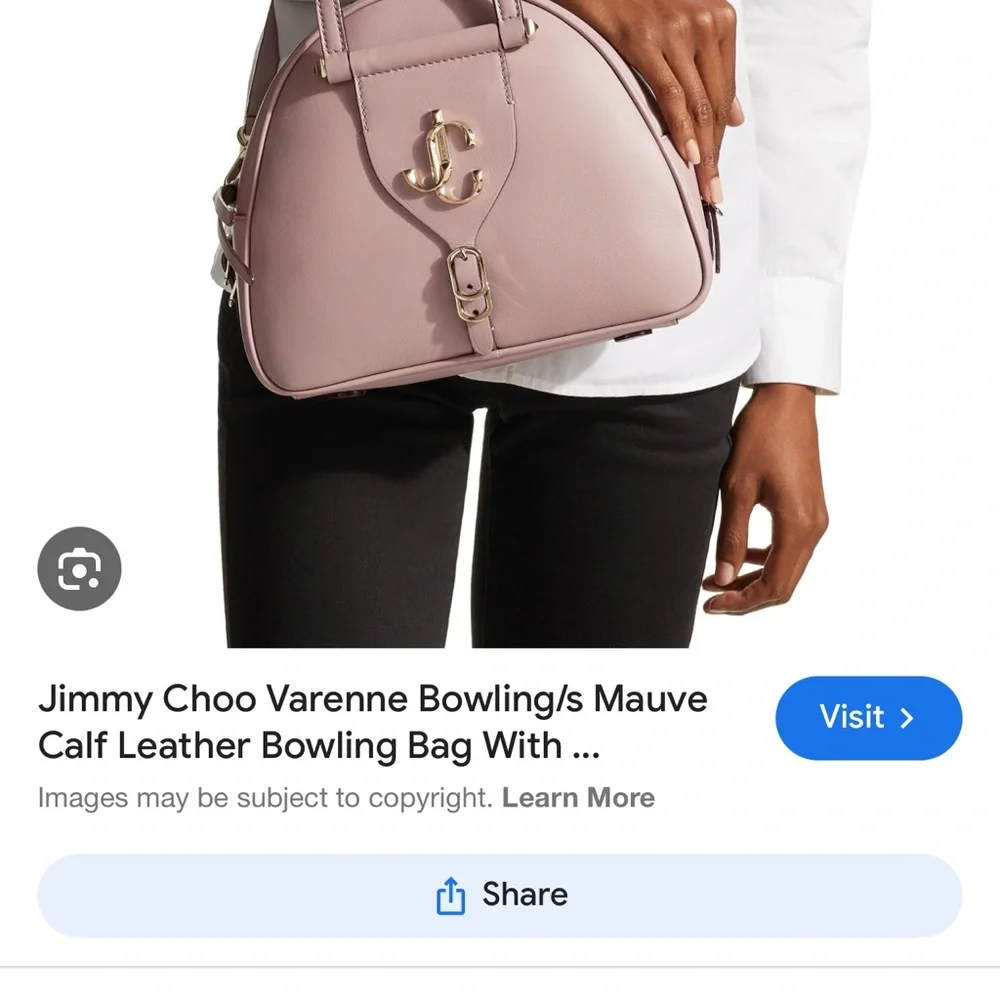 Jimmy Choo New With Tags Bowling bag in pink (bubble color). - Picture 3 of 7